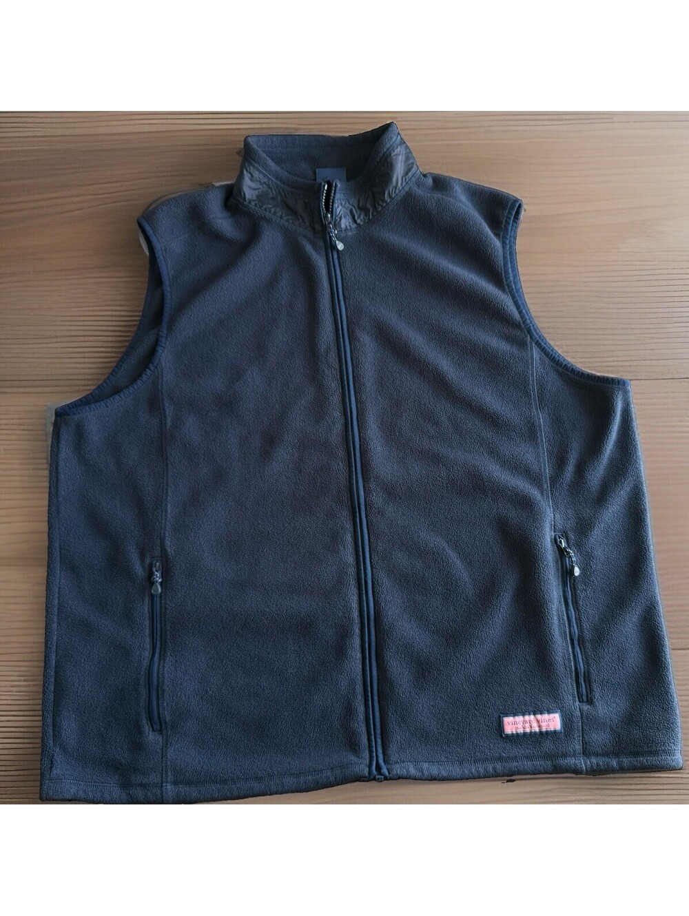 Vineyard Vines Harbor Fleece Vest Mens XXL Navy Blue Full Zip Preppy